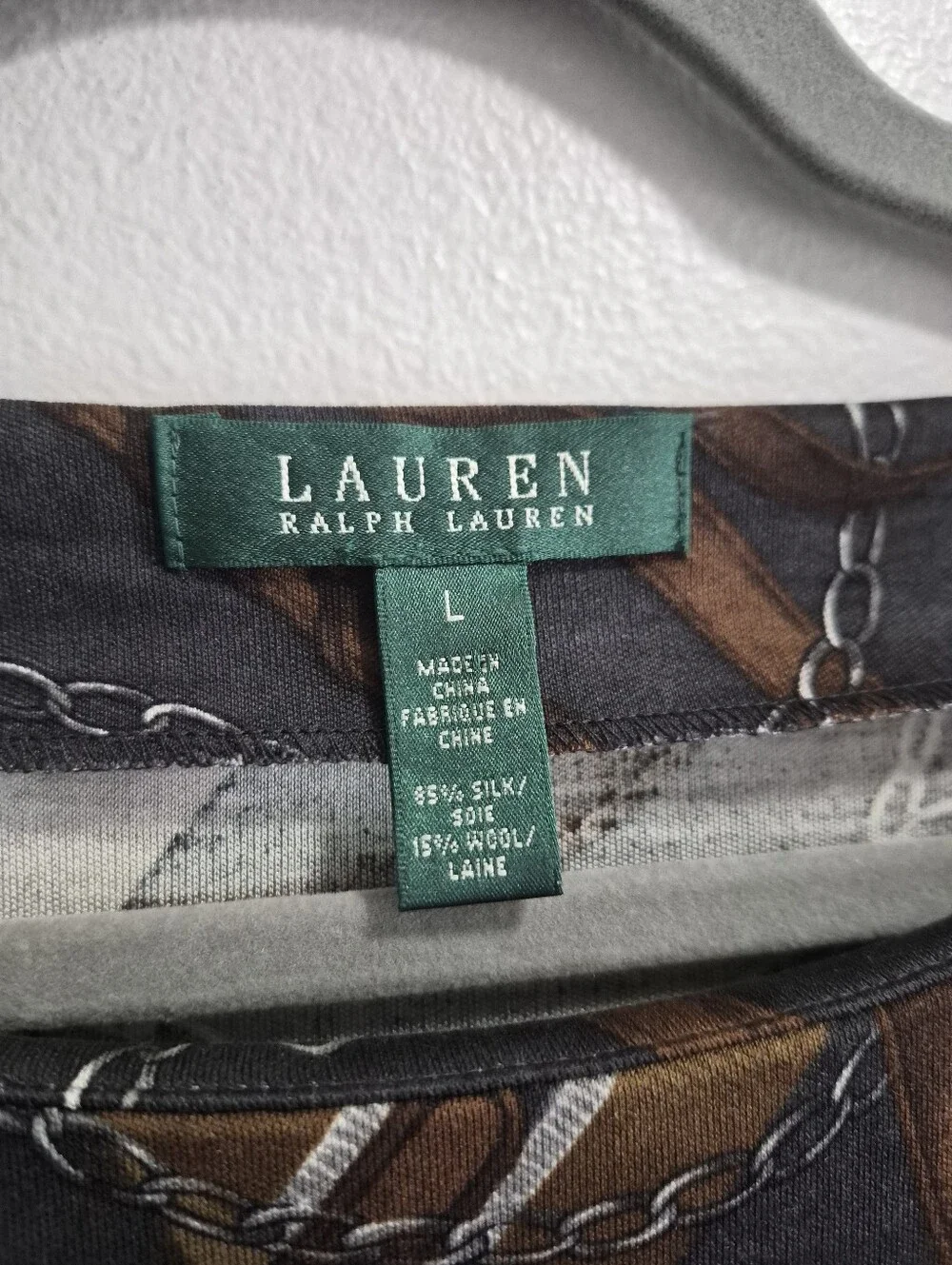 Lauren Ralph Lauren Equestrian Silk Wool Dress Size Large